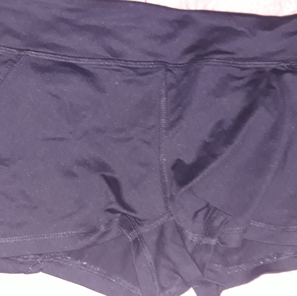 Black High rise shorts